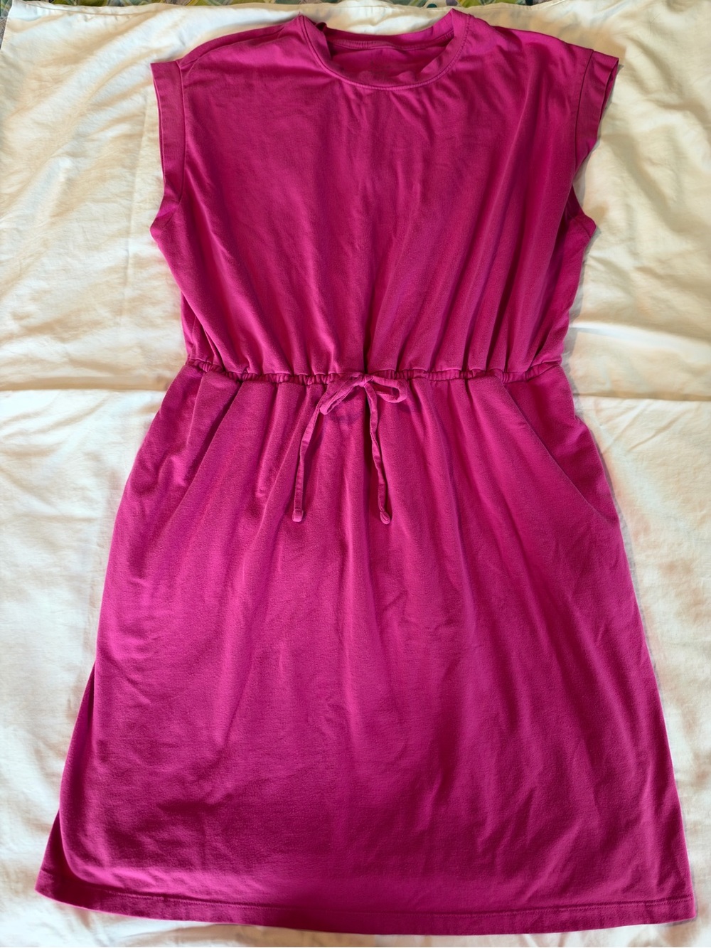 a new day Fuchsia Drawstring Midi Dress